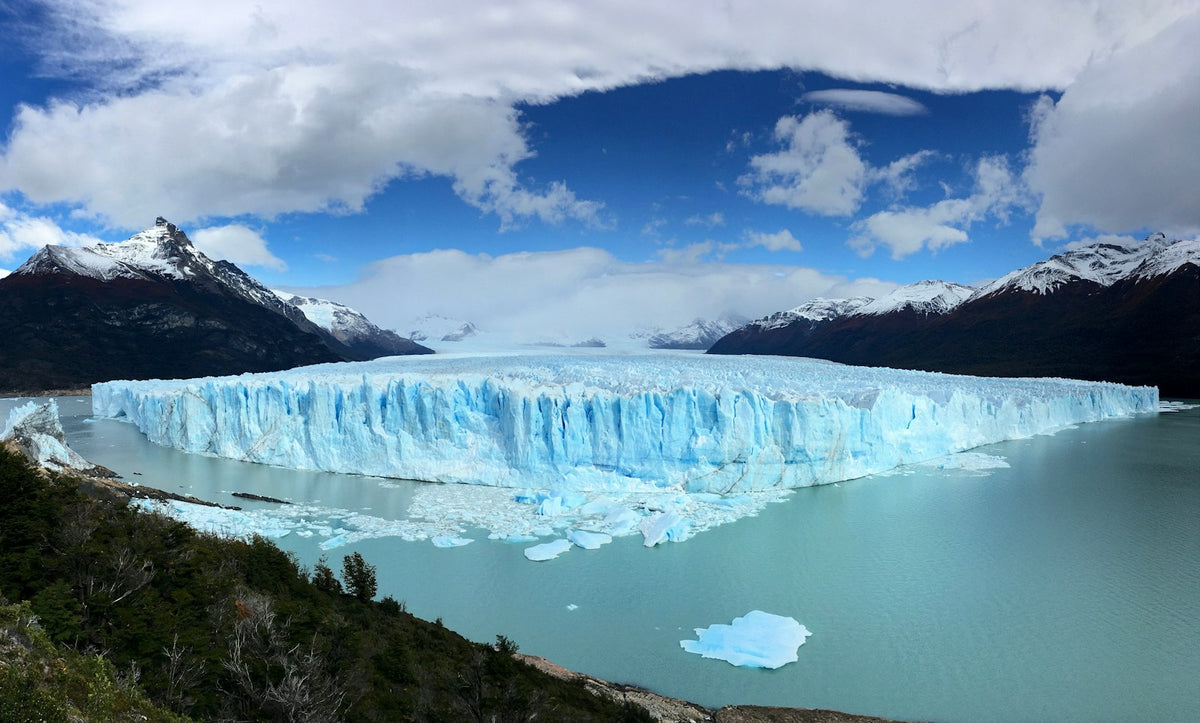 Hielo glaciar en la Patagonia