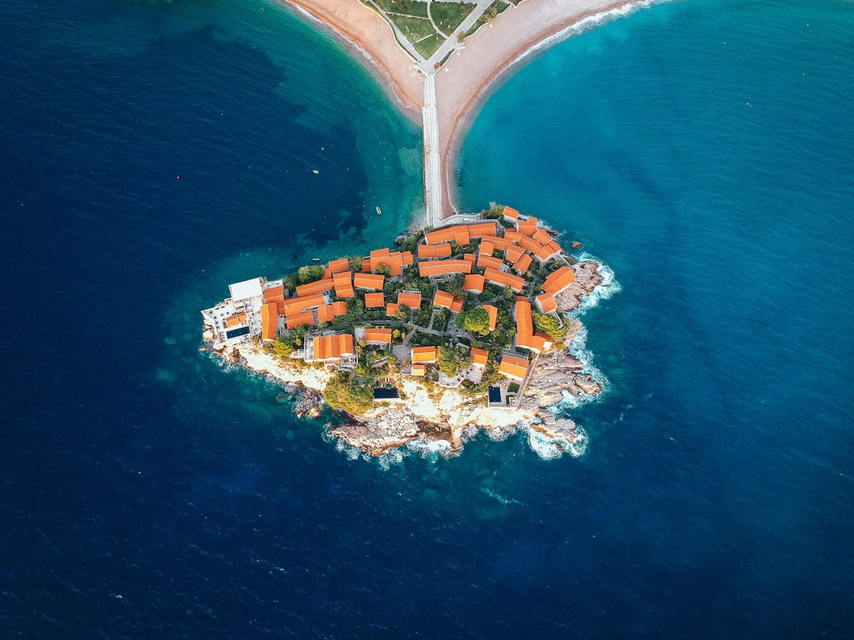 Vista aérea de la costa adriática