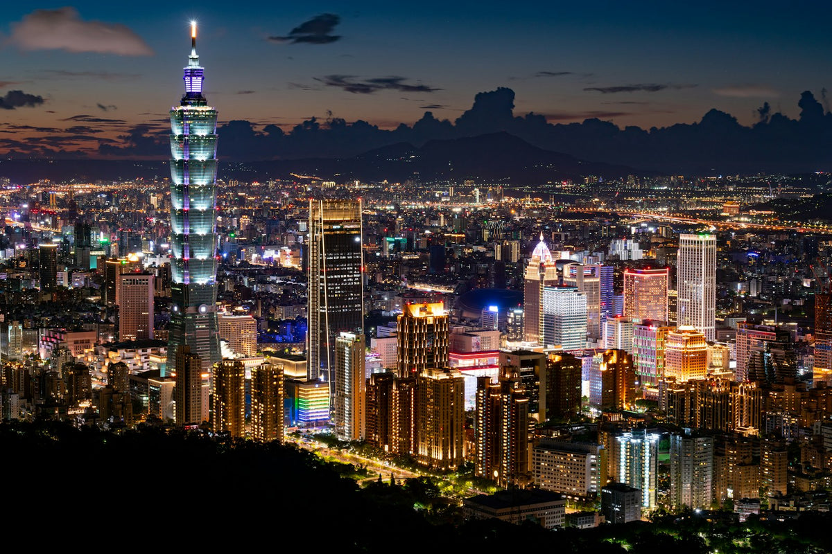Skyline de Taipéi de noche