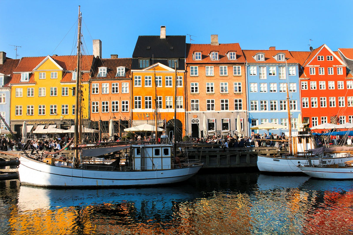 Barcos en el canal de Nyhavn, Copenhague
