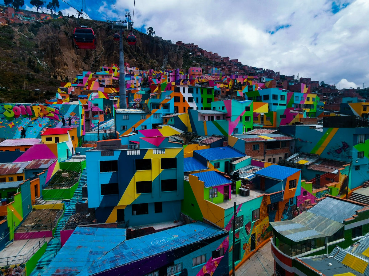 Edificios de colores en Bolivia