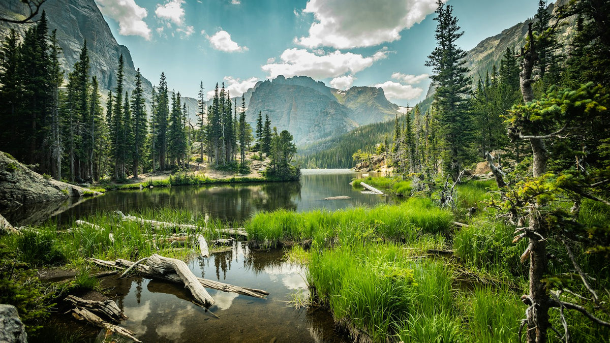 Lago en el Parque Nacional de las Montañas Rocosas