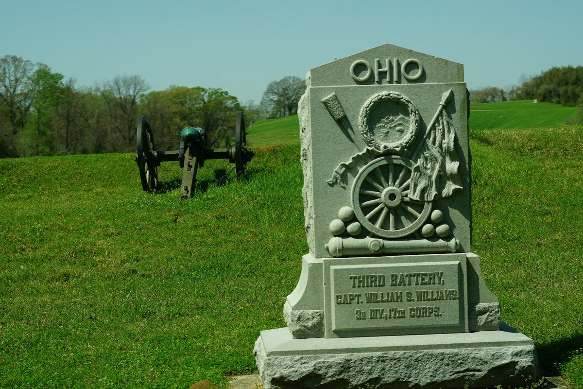 Monumento y cañón en Vicksburg