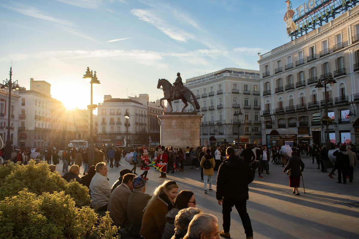 Puerta del Sol al atardecer, Madrid