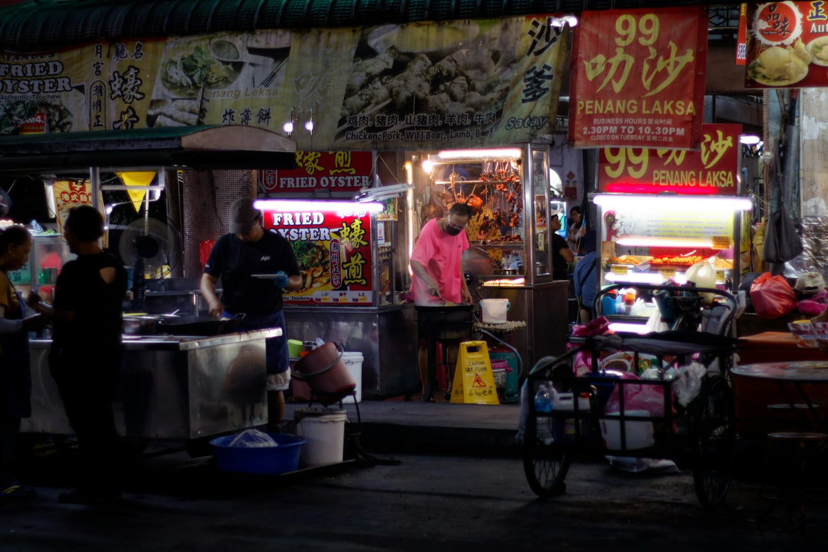 Puestos de comida callejera en Penang